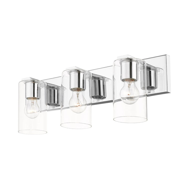 3 Light Polished Chrome Bath Vanity