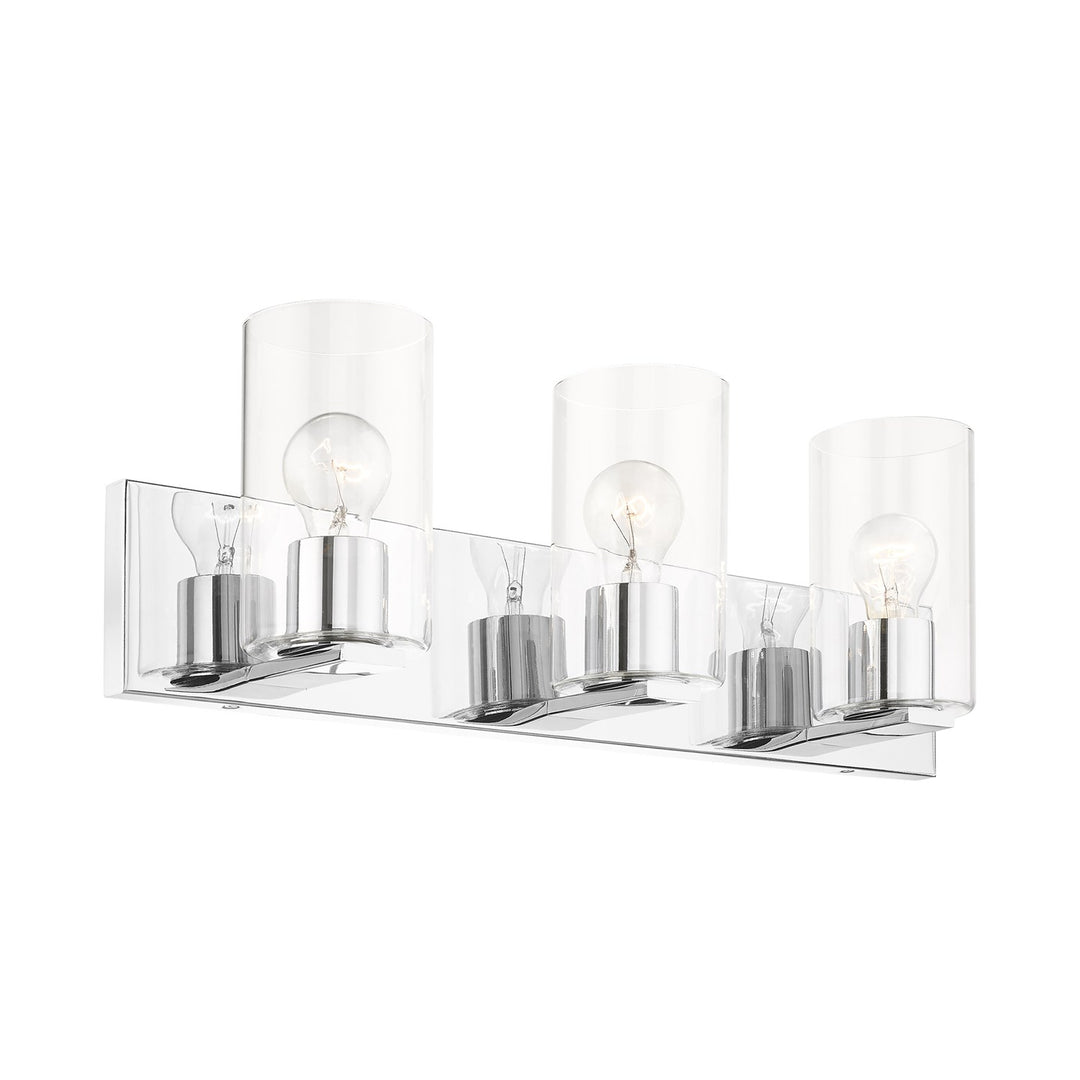 3 Light Polished Chrome Bath Vanity