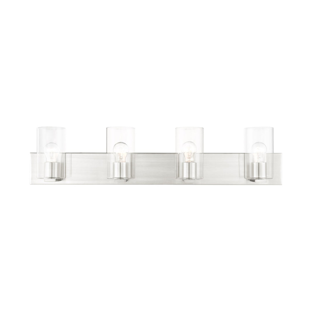 4 Light Brushed Nickel Bath Vanity by Livex Lighting