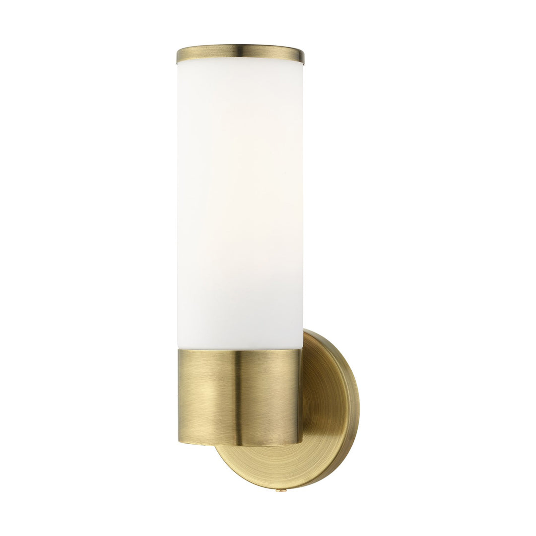 1 Light Antique Brass Ada Single Sconce by Livex Lighting