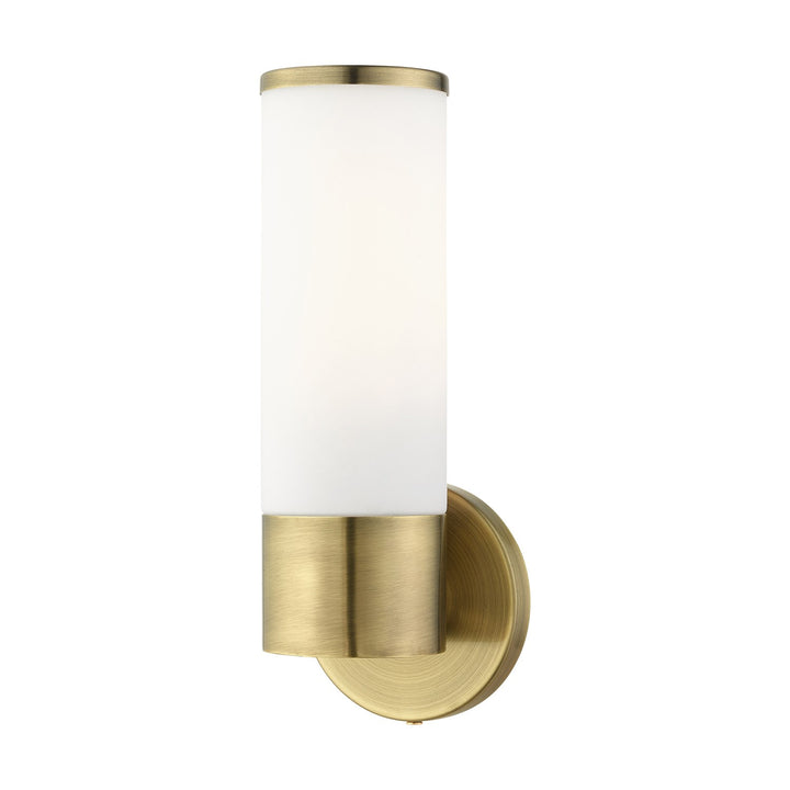 1 Light Antique Brass Ada Single Sconce by Livex Lighting