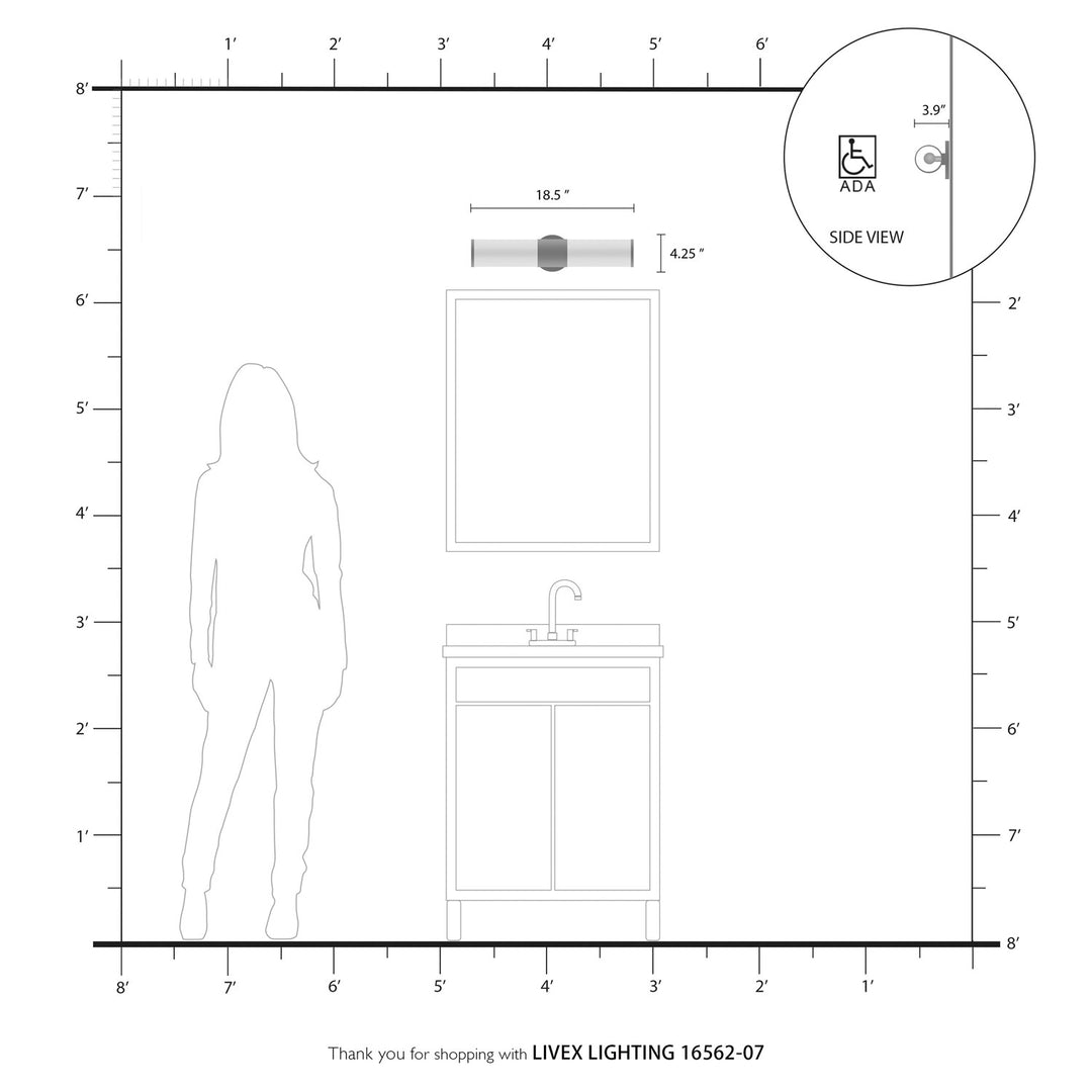2 Light Bronze Ada Vanity Sconce