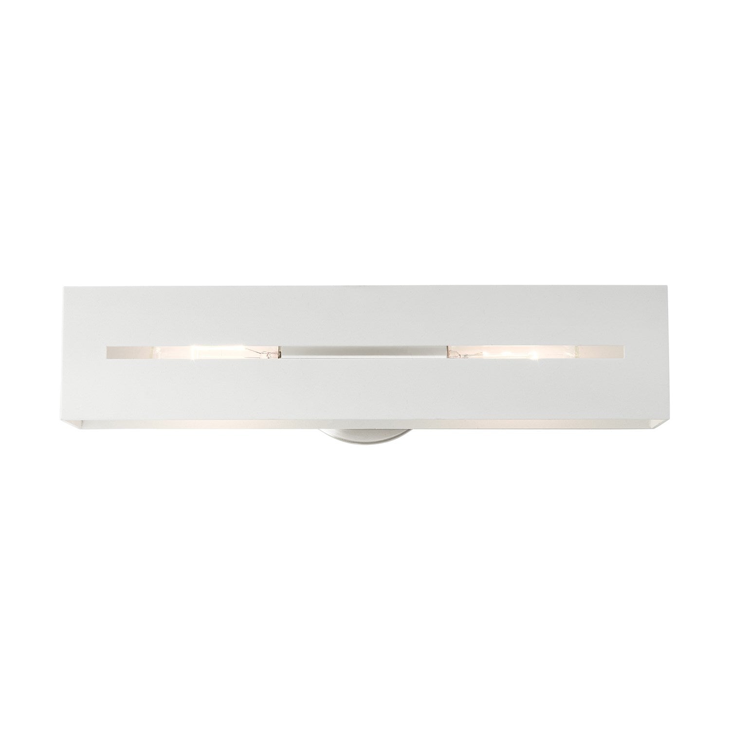 2 Light Textured White With Brushed Nickel Finish Accents Ada Vanity Sconce by Livex Lighting