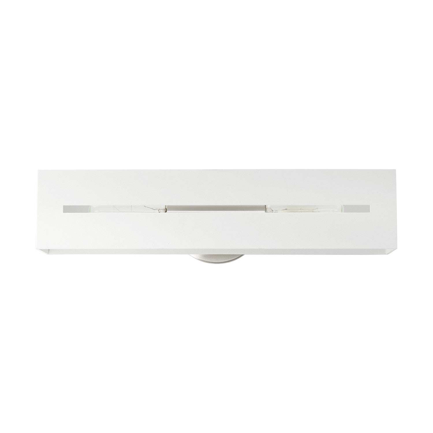2 Light Textured White With Brushed Nickel Finish Accents Ada Vanity Sconce