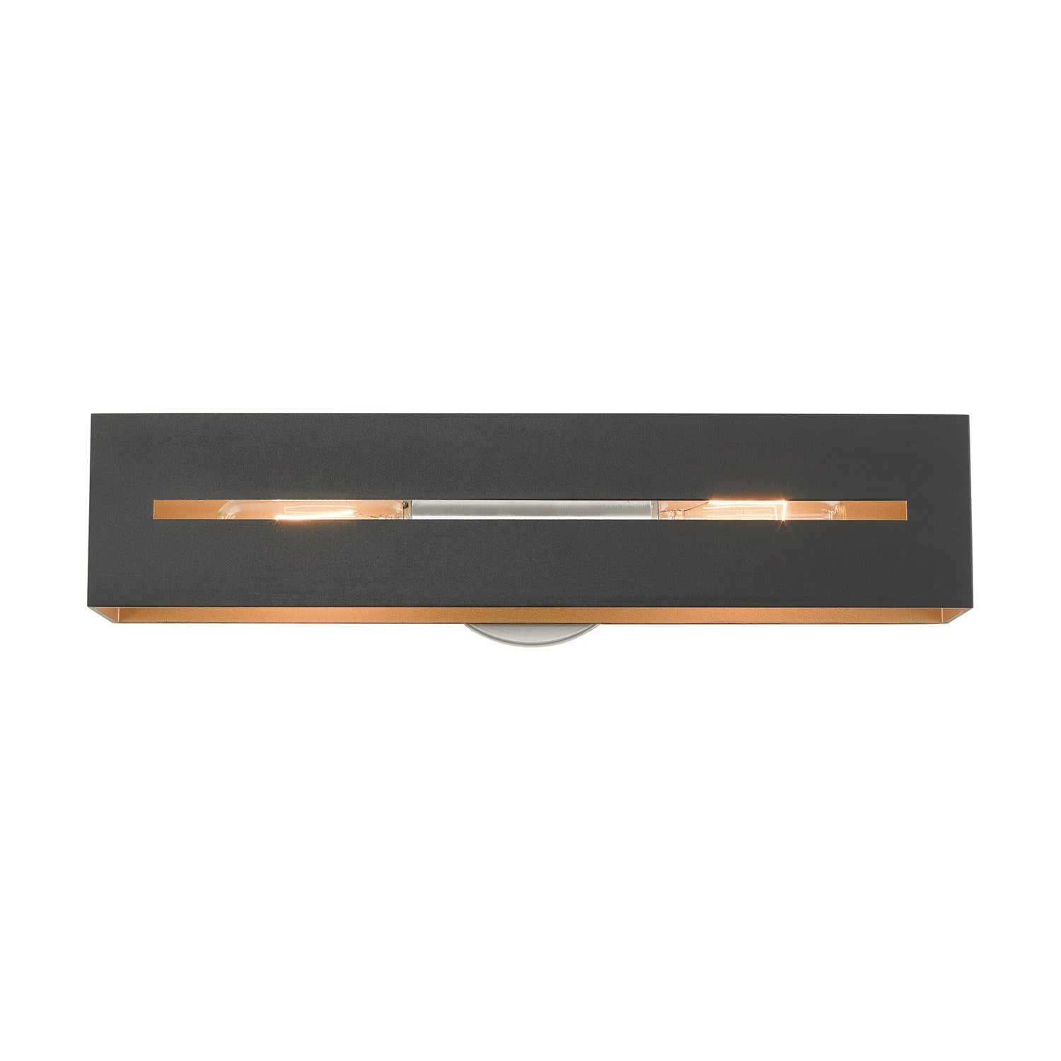 2 Light Textured Black With Brushed Nickel Accents Ada Vanity Sconce by Livex Lighting