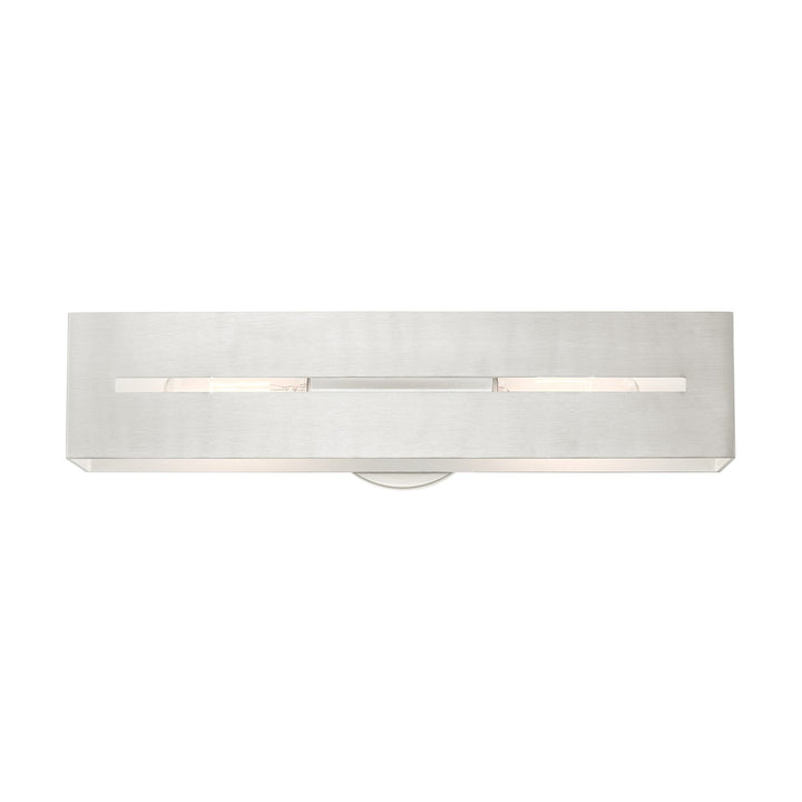 2 Light Brushed Nickel Ada Vanity Sconce by Livex Lighting