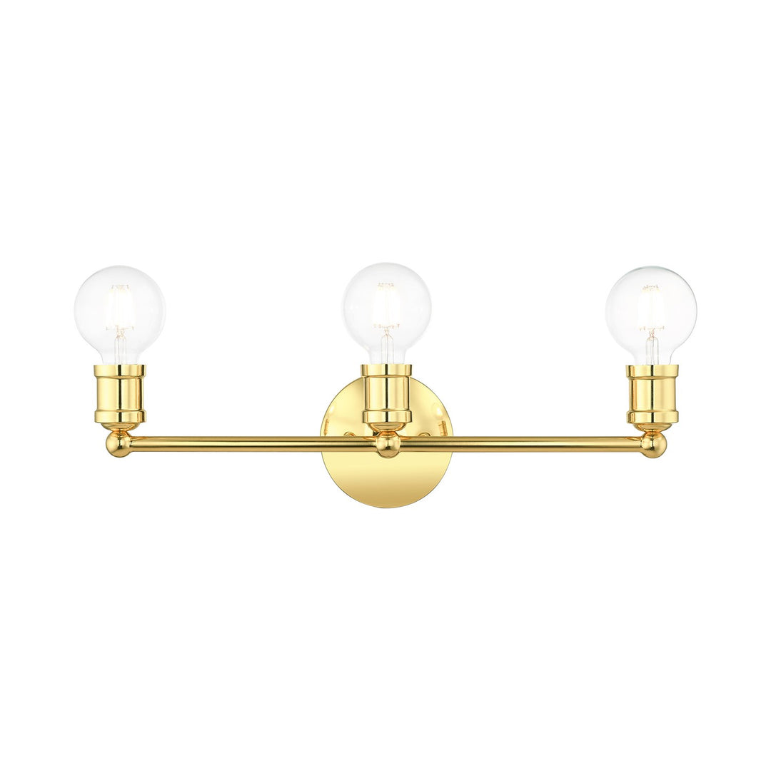 3 Light Polished Brass Bath Vanity by Livex Lighting