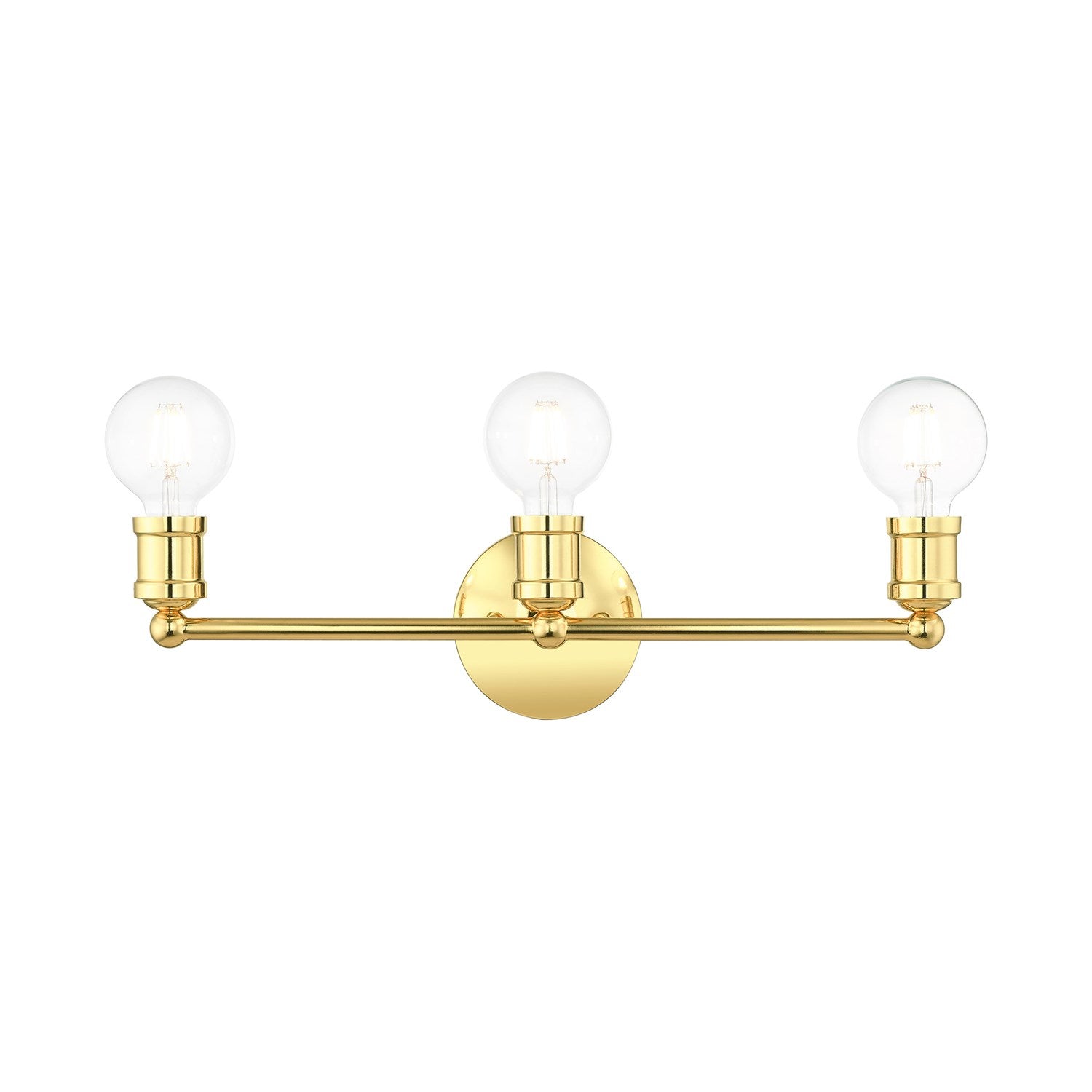 3 Light Polished Brass Bath Vanity by Livex Lighting