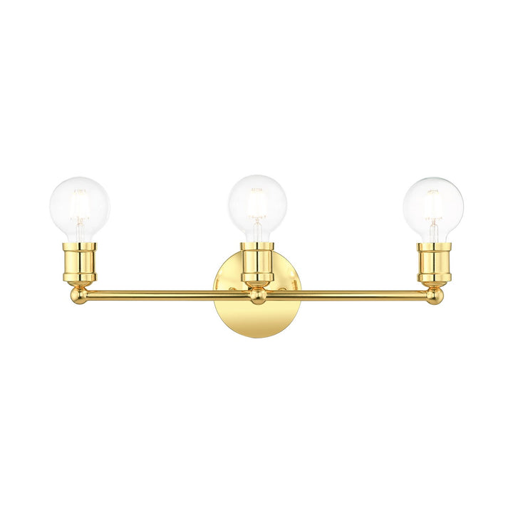 3 Light Polished Brass Bath Vanity by Livex Lighting