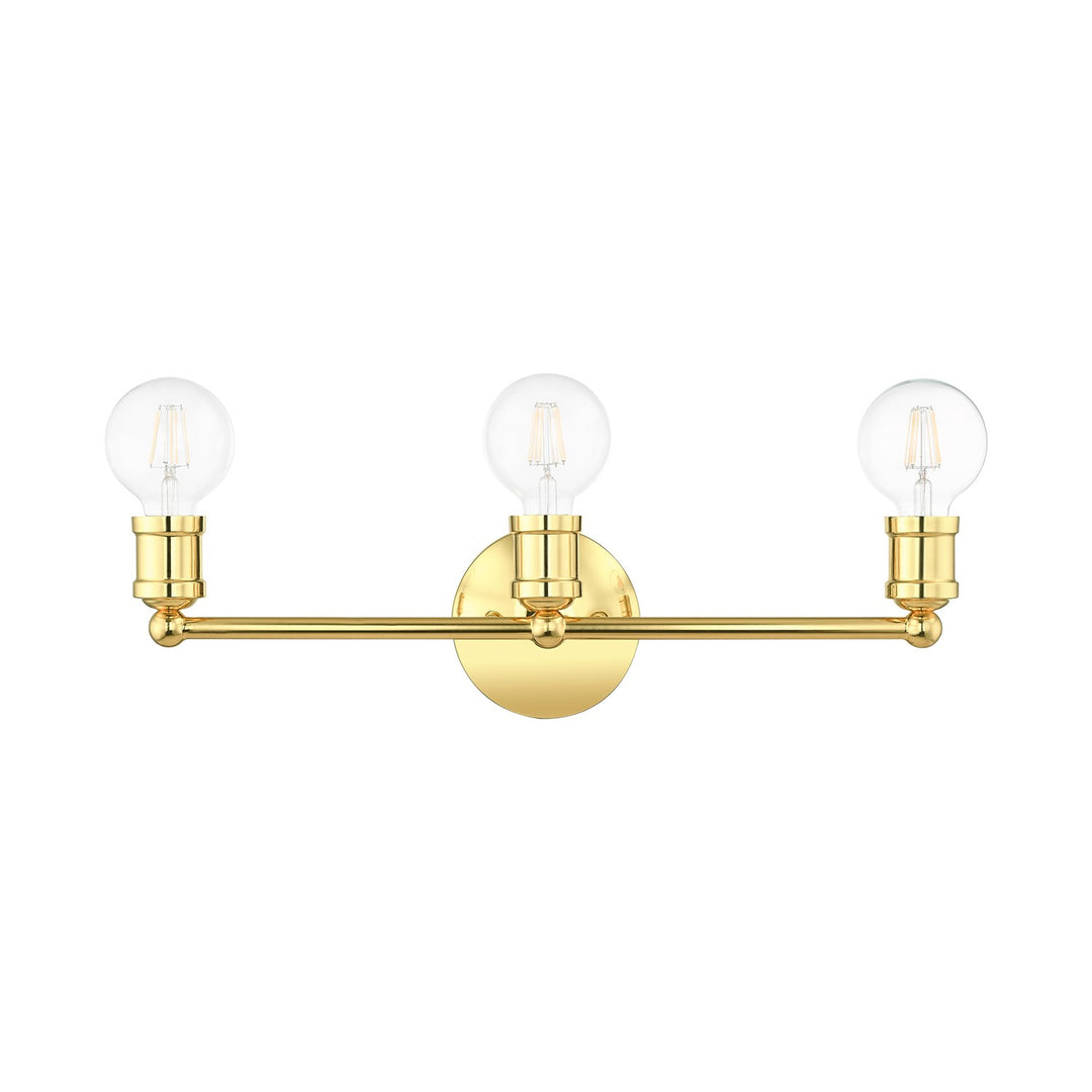 3 Light Polished Brass Bath Vanity