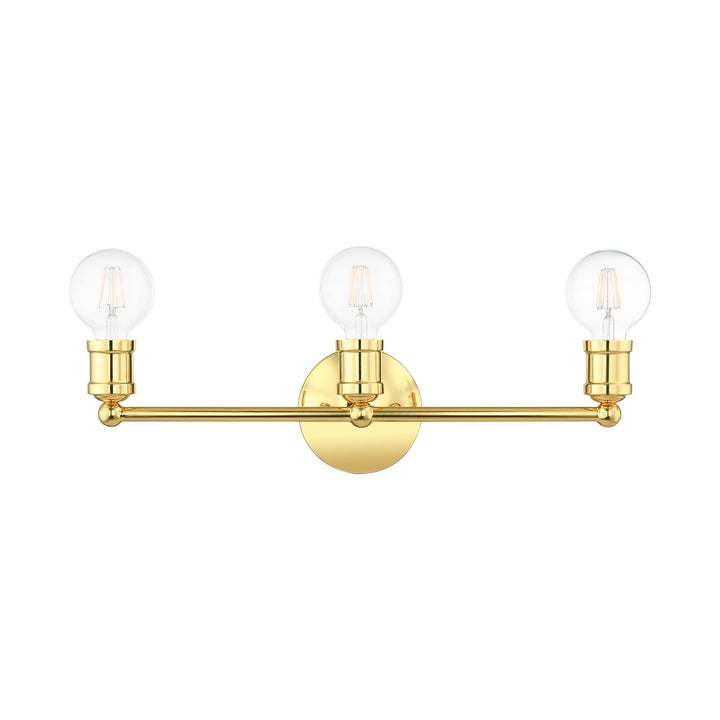 3 Light Polished Brass Bath Vanity