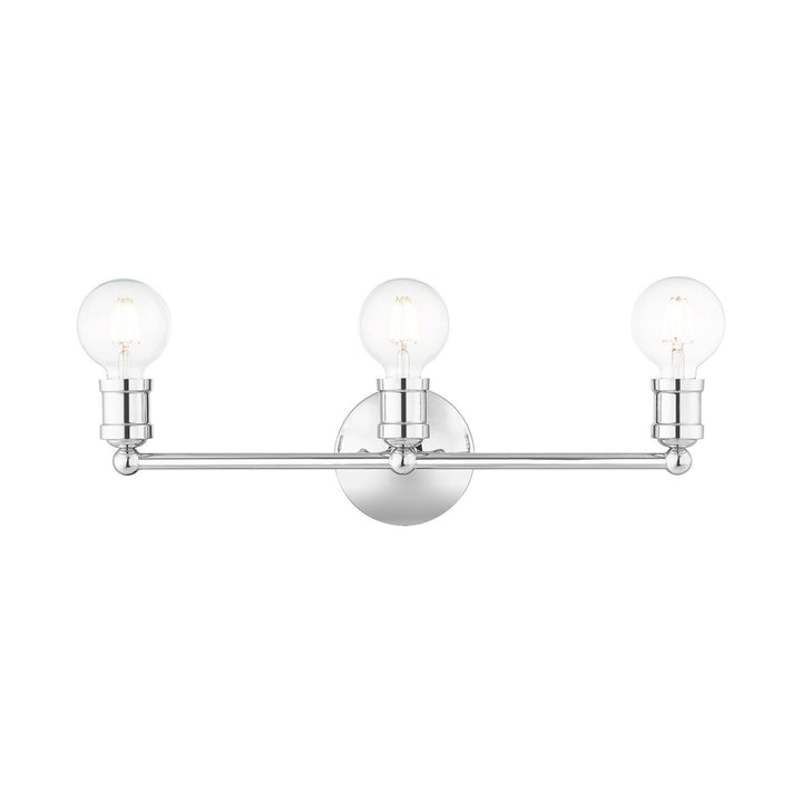 3 Light Polished Chrome Bath Vanity by Livex Lighting