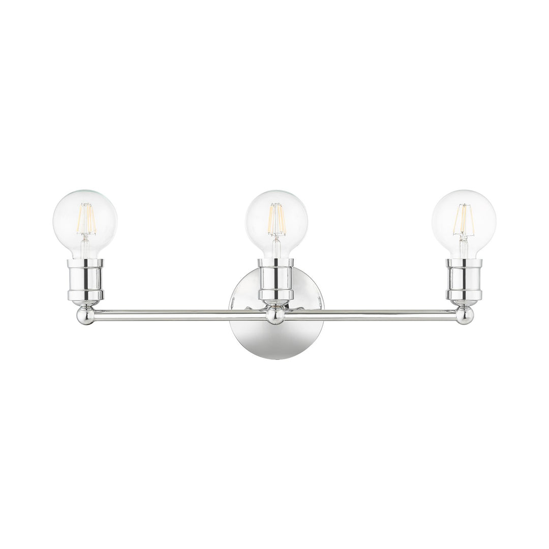 3 Light Polished Chrome Bath Vanity