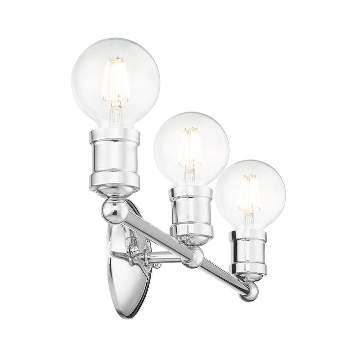 3 Light Polished Chrome Bath Vanity