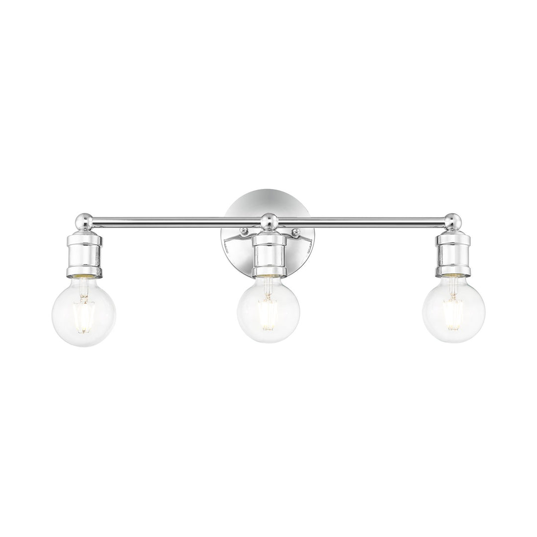 3 Light Polished Chrome Bath Vanity