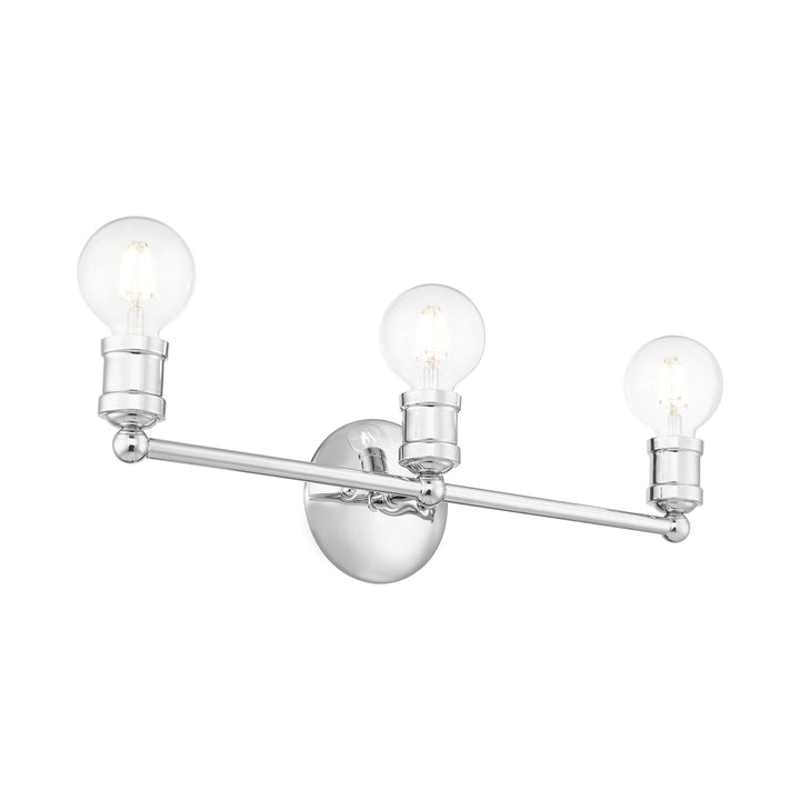 3 Light Polished Chrome Bath Vanity