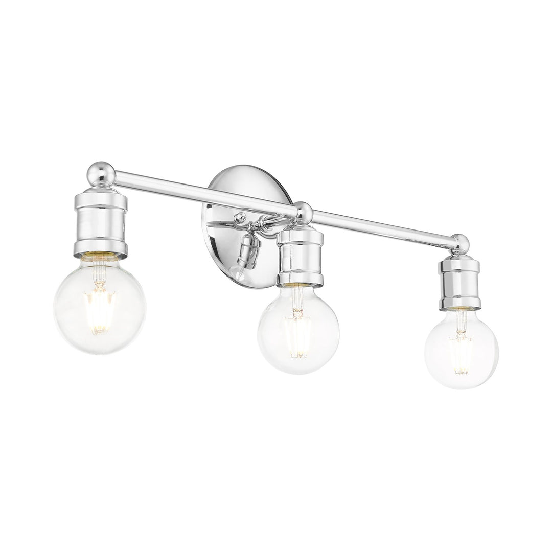 3 Light Polished Chrome Bath Vanity