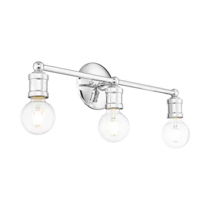 3 Light Polished Chrome Bath Vanity