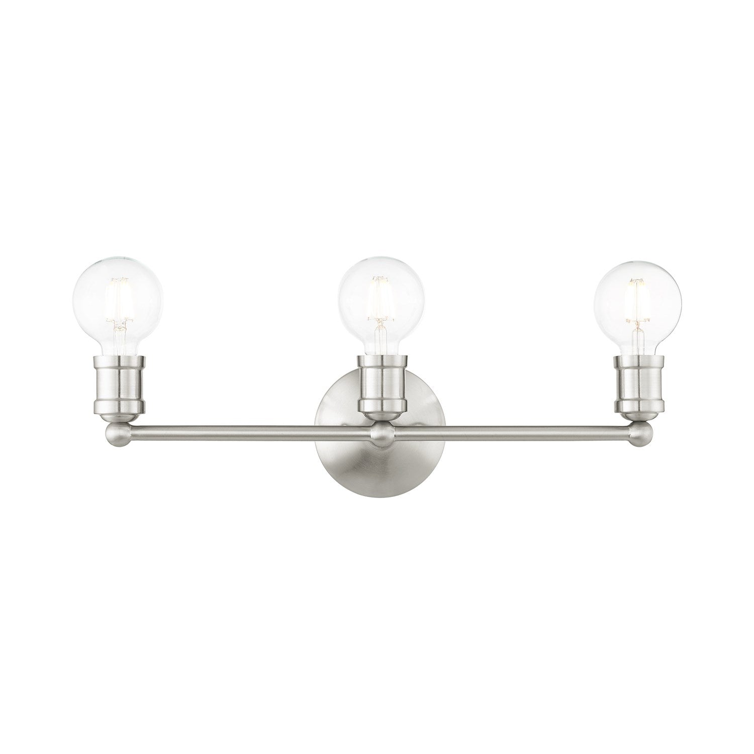 3 Light Brushed Nickel Bath Vanity by Livex Lighting