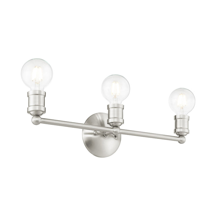 3 Light Brushed Nickel Bath Vanity