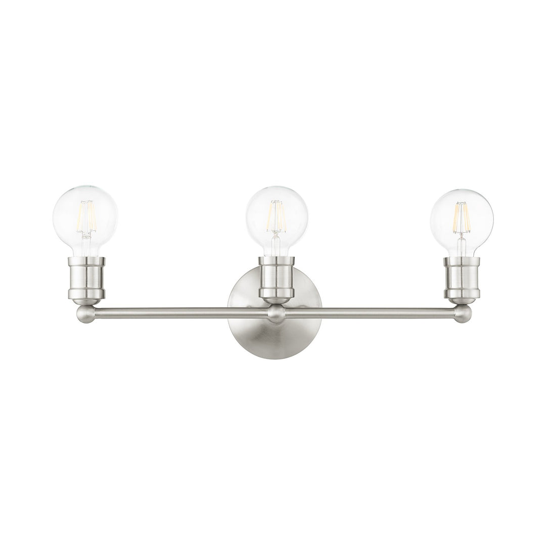 3 Light Brushed Nickel Bath Vanity