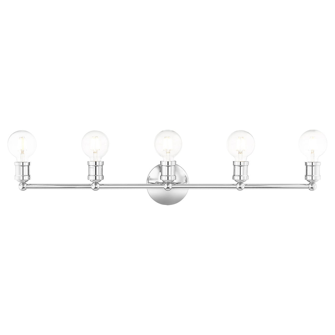 5 Light Polished Chrome Bath Vanity by Livex Lighting