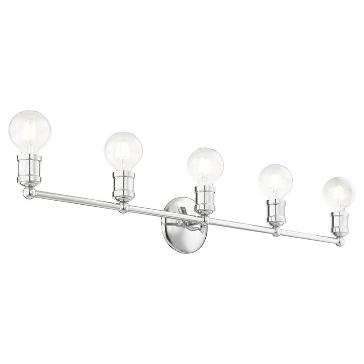 5 Light Polished Chrome Bath Vanity