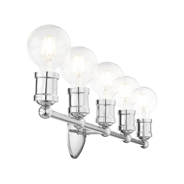 5 Light Polished Chrome Bath Vanity