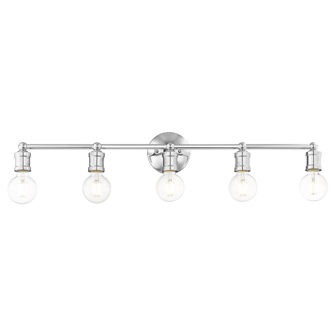 5 Light Polished Chrome Bath Vanity