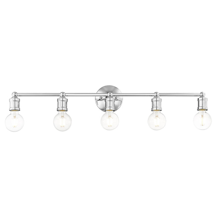5 Light Polished Chrome Bath Vanity