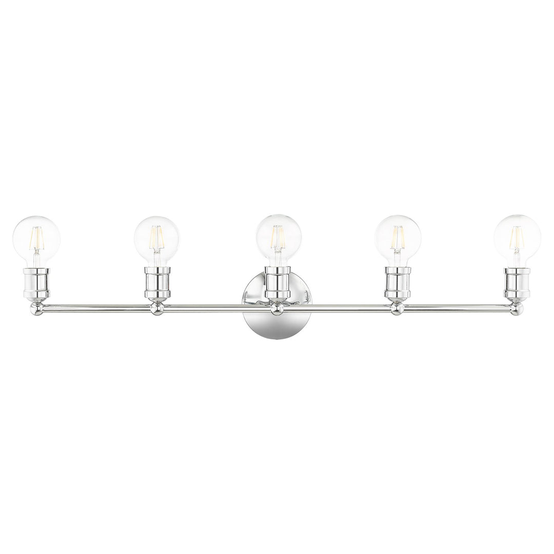 5 Light Polished Chrome Bath Vanity
