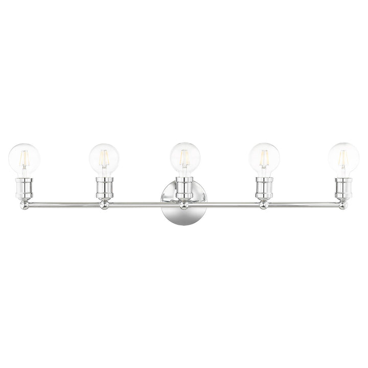 5 Light Polished Chrome Bath Vanity
