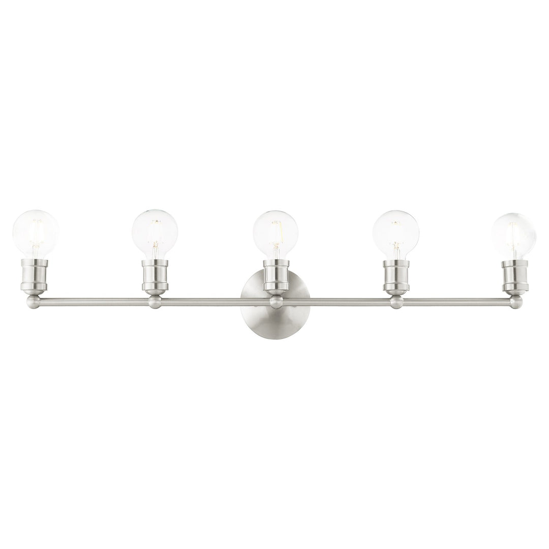 5 Light Brushed Nickel Bath Vanity by Livex Lighting