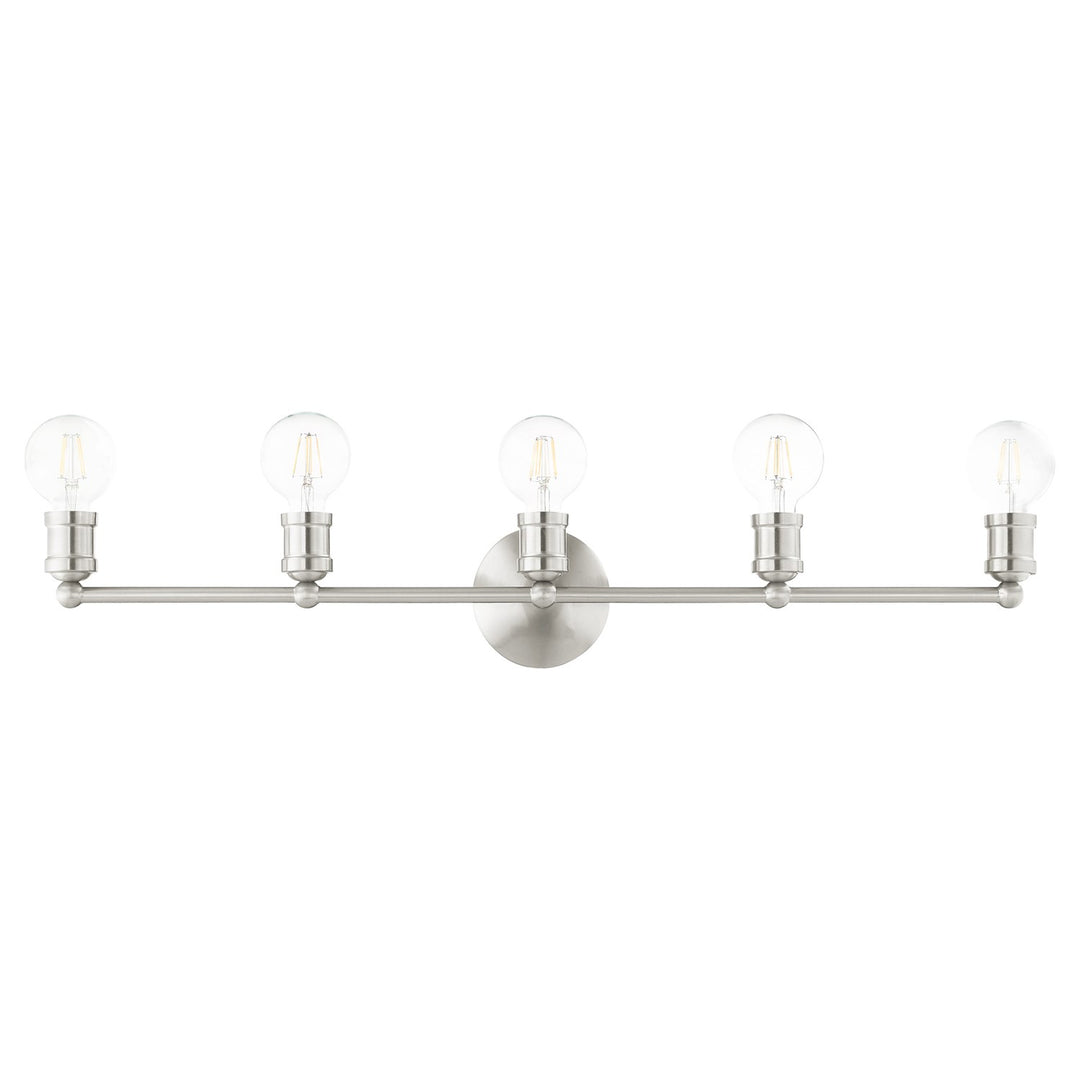 5 Light Brushed Nickel Bath Vanity