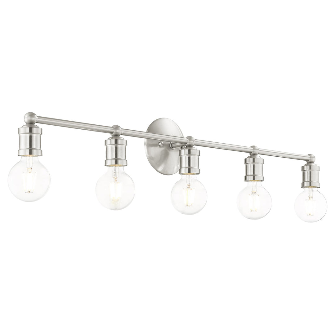 5 Light Brushed Nickel Bath Vanity