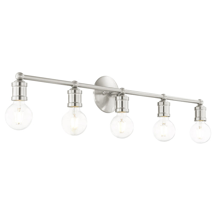 5 Light Brushed Nickel Bath Vanity