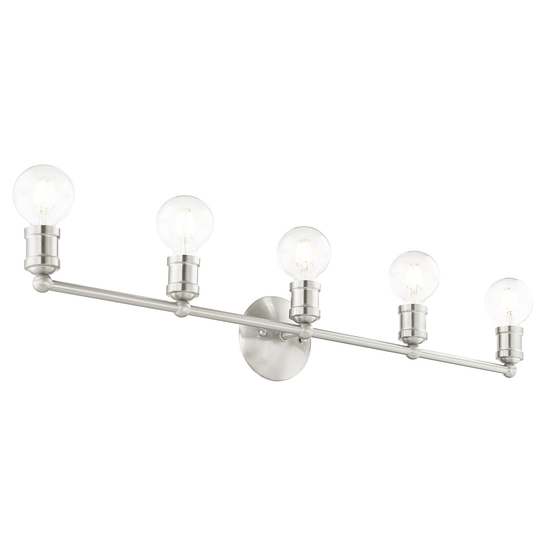 5 Light Brushed Nickel Bath Vanity