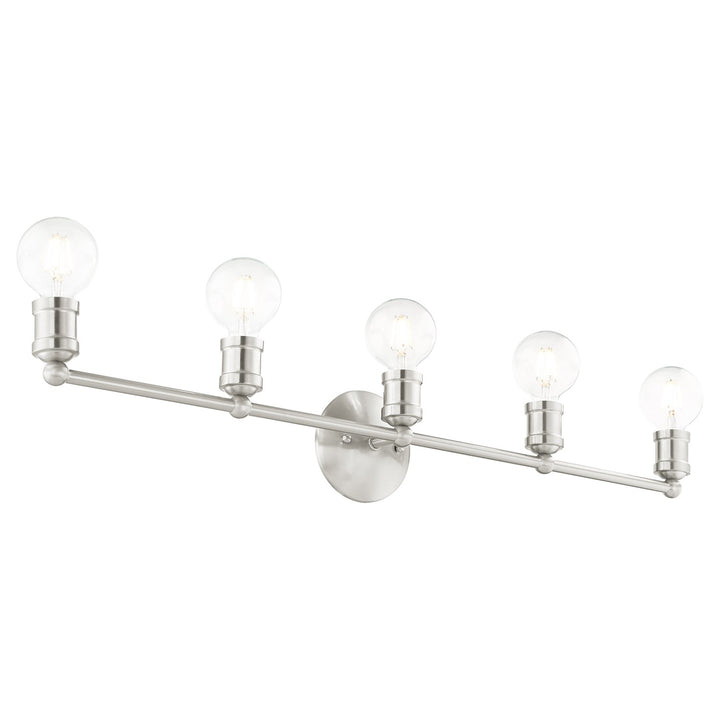 5 Light Brushed Nickel Bath Vanity