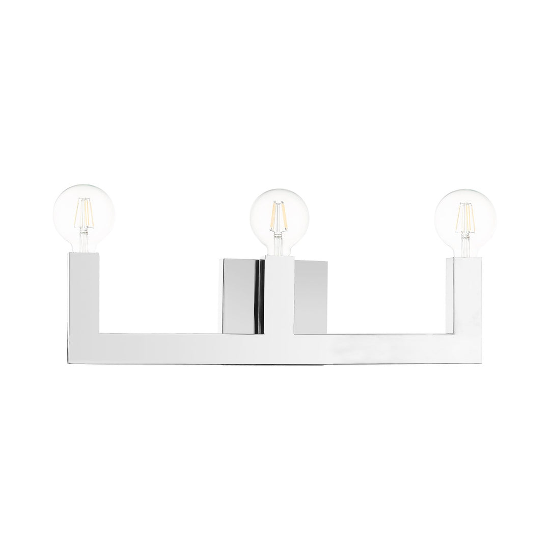3 Light Polished Chrome Bath Vanity