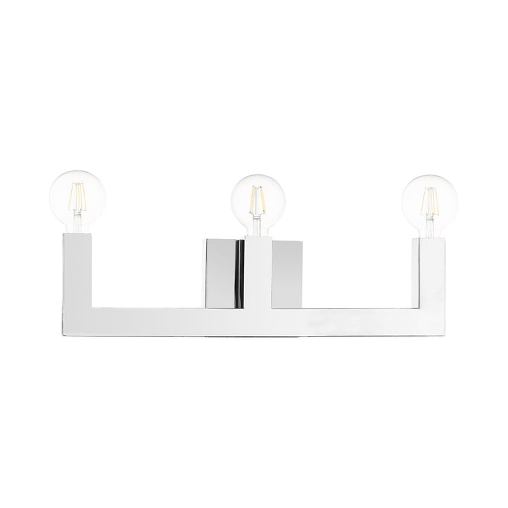 3 Light Polished Chrome Bath Vanity