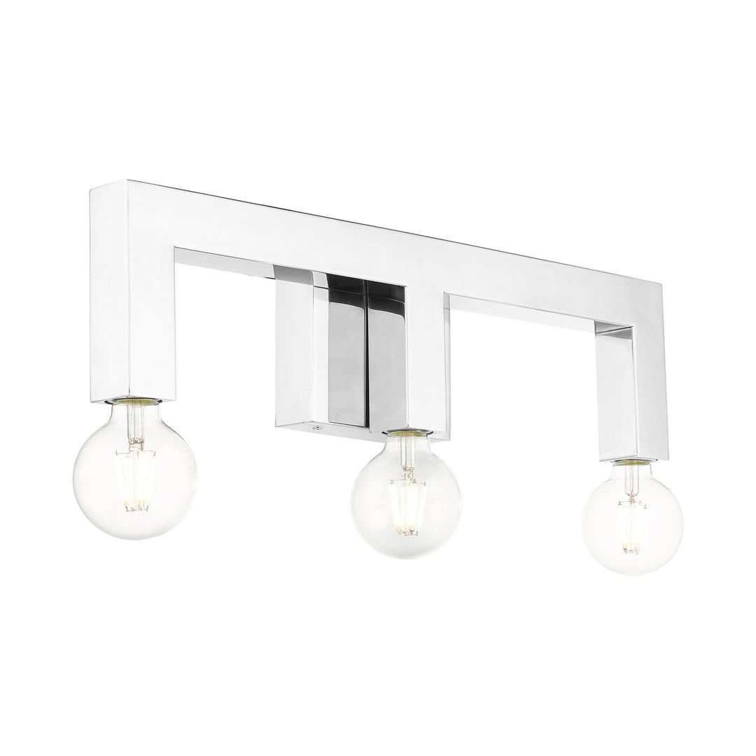 3 Light Polished Chrome Bath Vanity