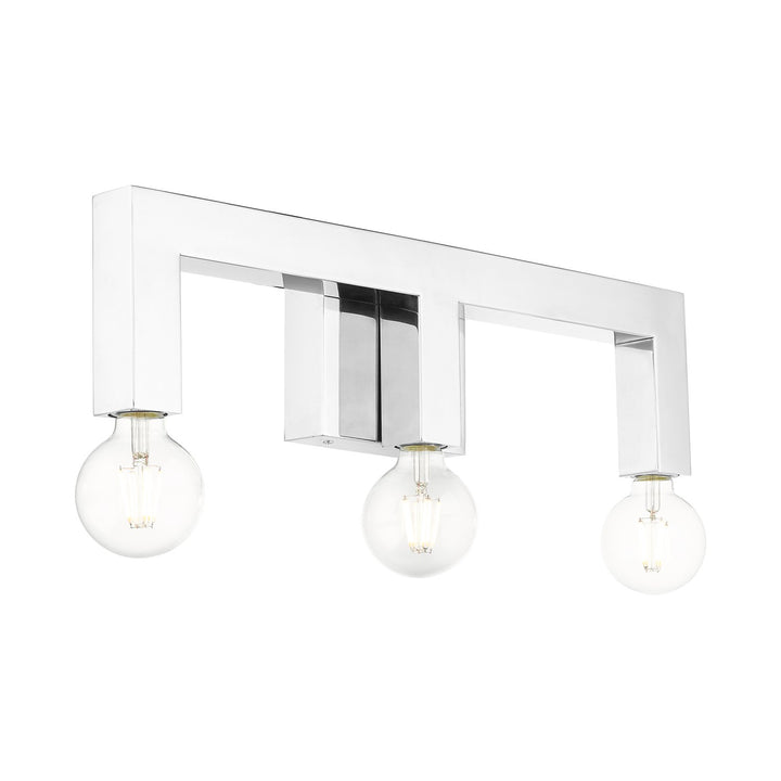 3 Light Polished Chrome Bath Vanity