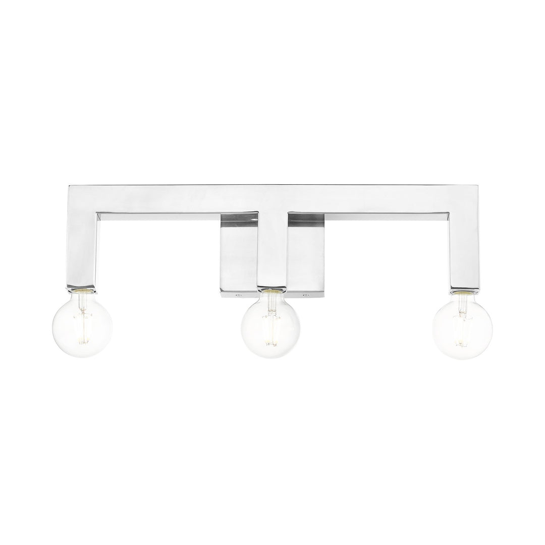 3 Light Polished Chrome Bath Vanity