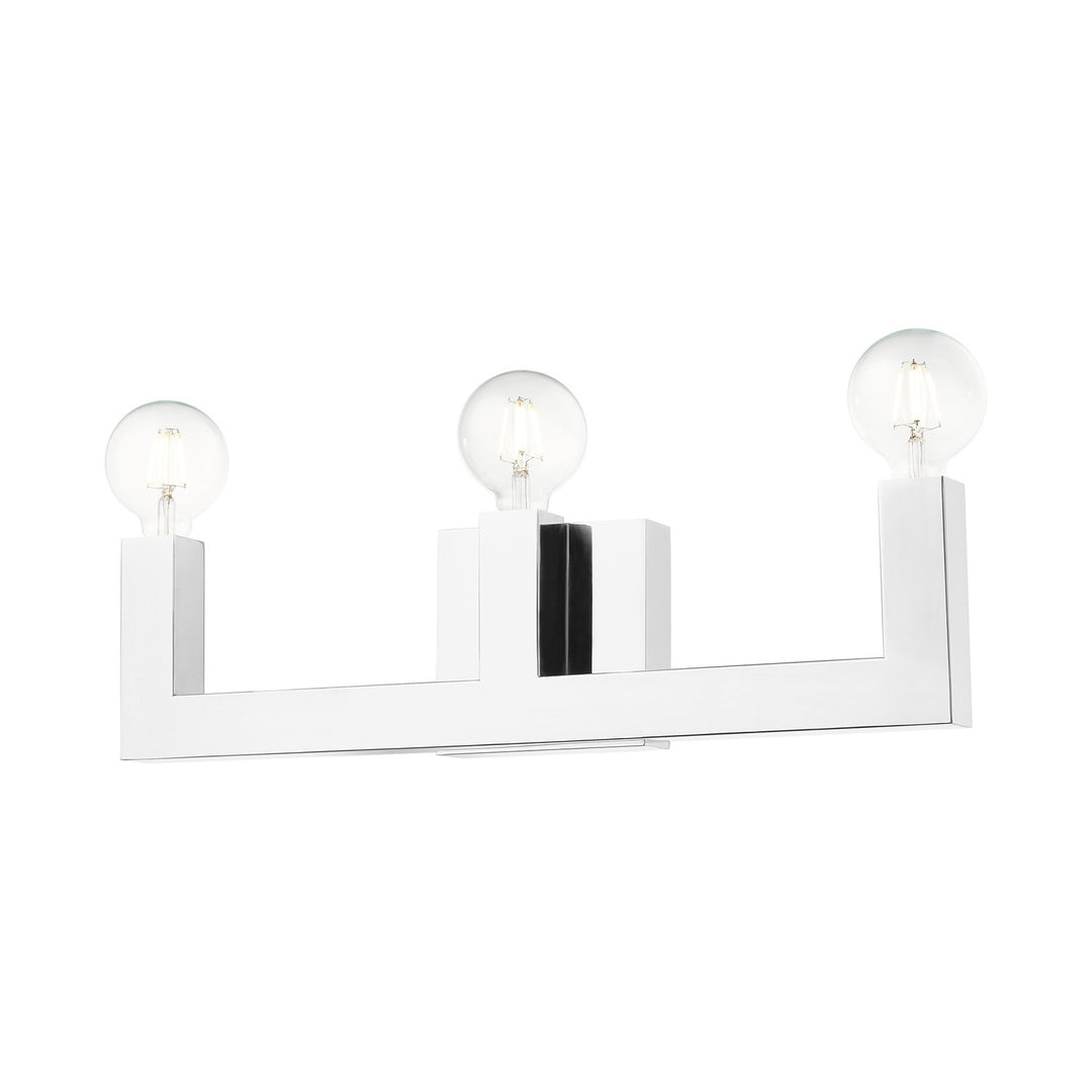 3 Light Polished Chrome Bath Vanity