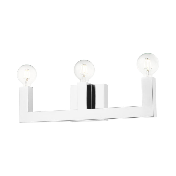 3 Light Polished Chrome Bath Vanity
