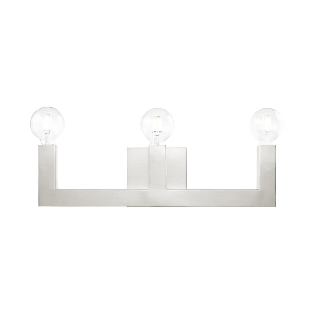 3 Light Brushed Nickel Bath Vanity by Livex Lighting