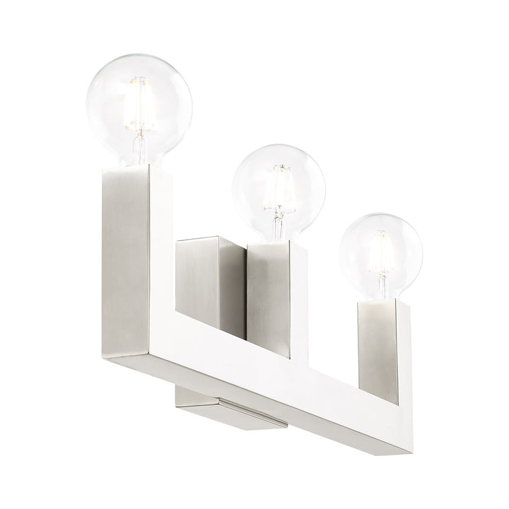 3 Light Brushed Nickel Bath Vanity