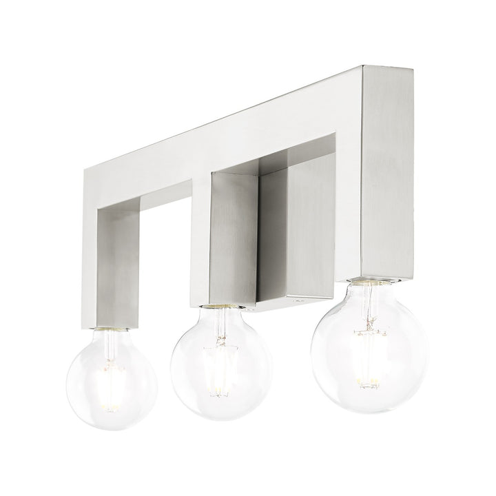 3 Light Brushed Nickel Bath Vanity
