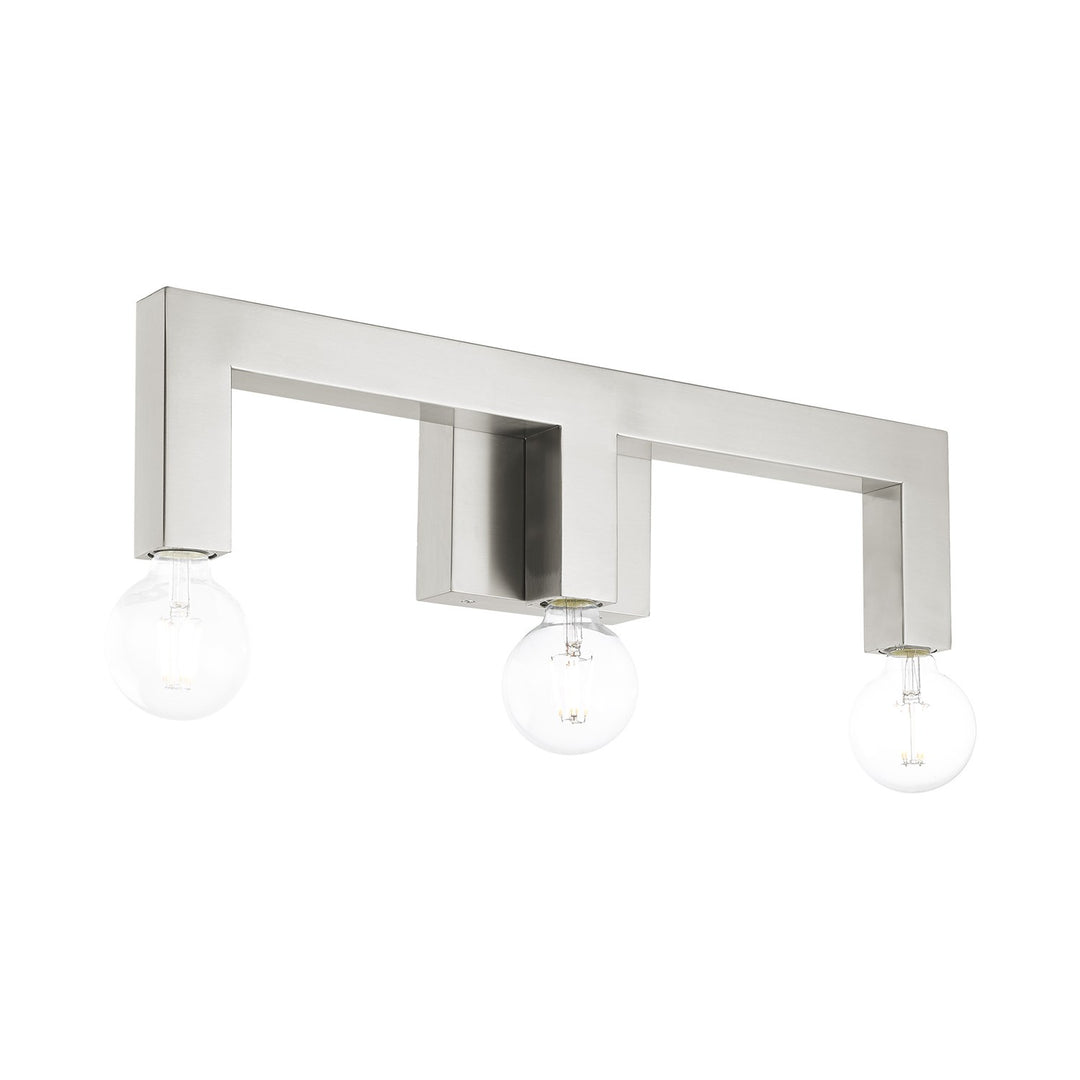 3 Light Brushed Nickel Bath Vanity