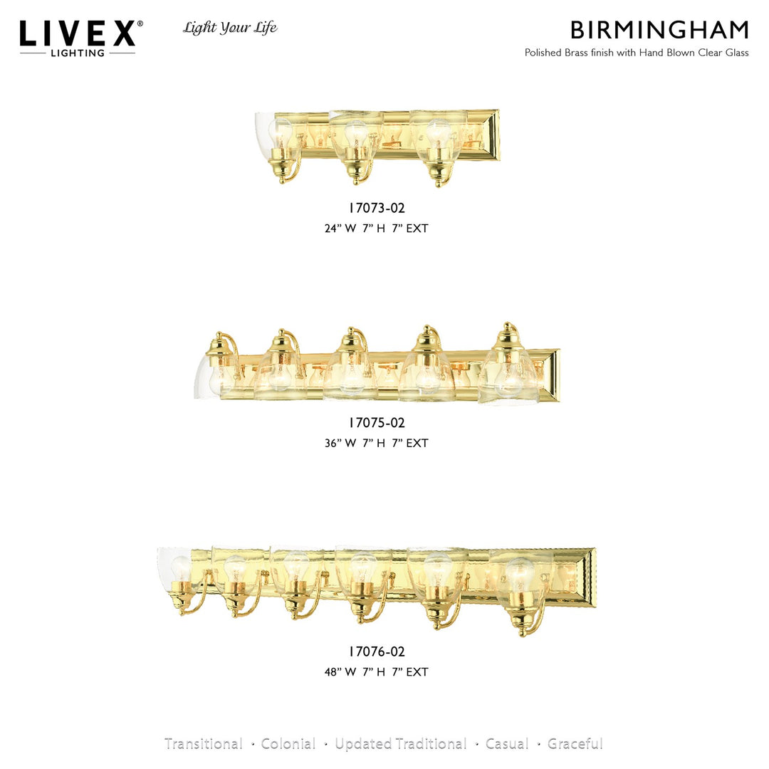 3 Light Polished Brass Vanity Sconce